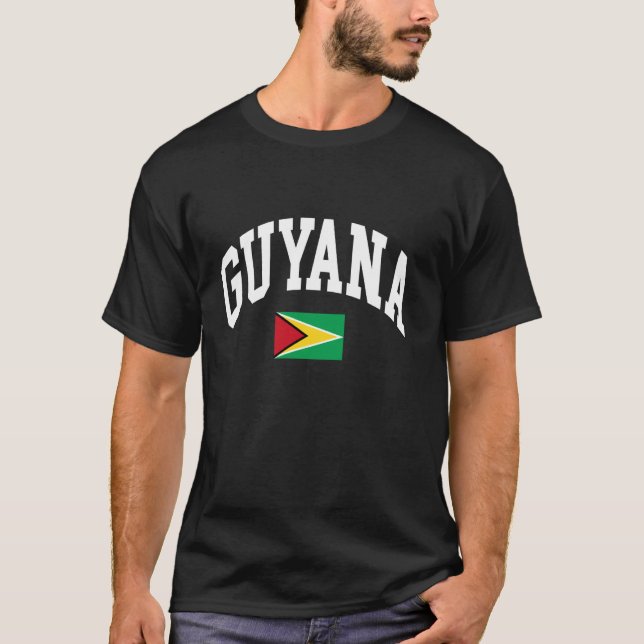Camiseta Bandeira da Guiana (Frente)