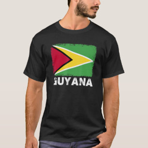 Camiseta Bandeira da Guiana apoia Pessoas guianenses