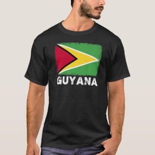 Camiseta Bandeira da Guiana apoia Pessoas guianenses