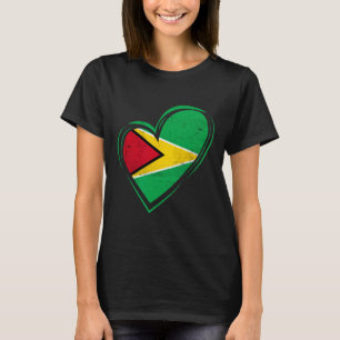 Camiseta Bandeira da Guiana Caribenho de cruzeiro de críque