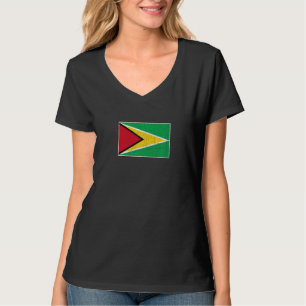 Camiseta Bandeira da Guiana com cores nacionais vindas da G
