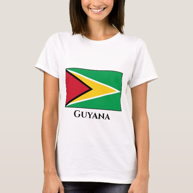 Camiseta Bandeira da Guiana (Guiana) (Frente)