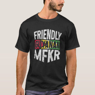 Camiseta Bandeira da Guiana Orgulhosos Homens e Mulheres da