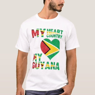 Camiseta Bandeira da Guiana País Patriótico Povo da Guiana