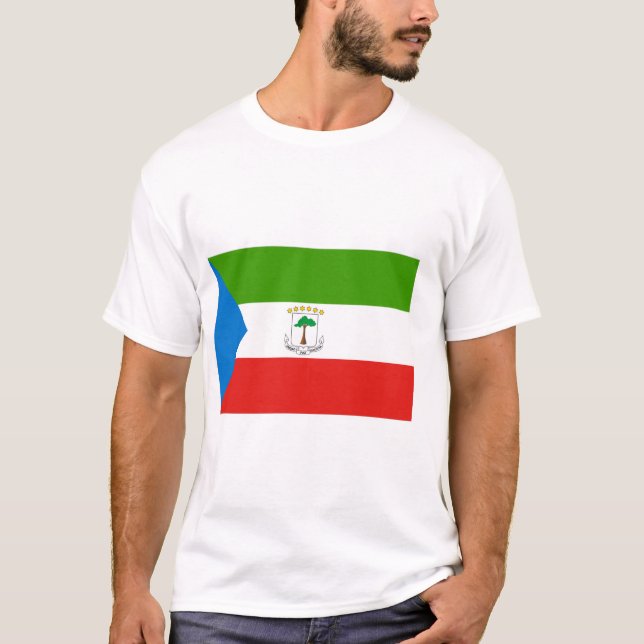 Camiseta Bandeira da Guiné Equatorial (Frente)