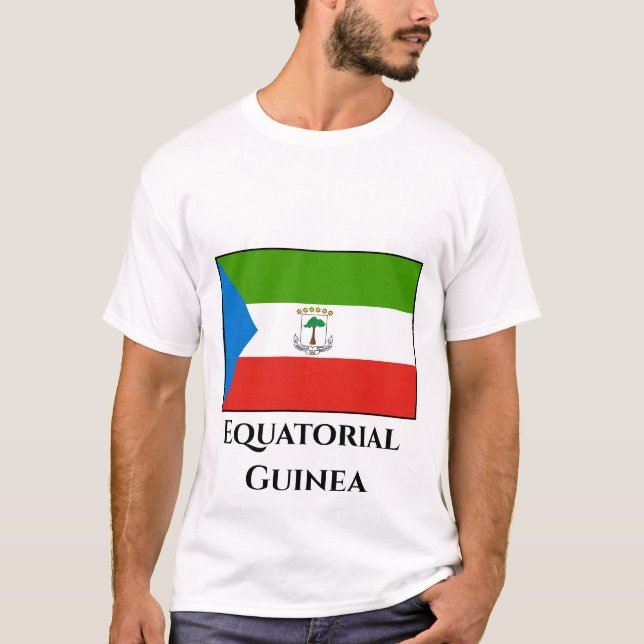 Camiseta Bandeira da Guiné Equatorial (Frente)