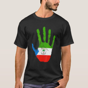 Camiseta Bandeira da Guiné Equatorial Mão Malabo Guiné Equa