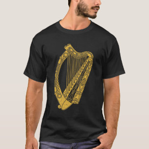 Camiseta Bandeira da Harpa da Irlanda Símbolo da Harpa Irla