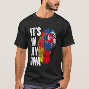 Camiseta Bandeira da Herança de DNA Alemã e Eslovaca