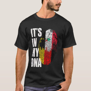 Camiseta Bandeira da Herança de DNA Alemã e Síria