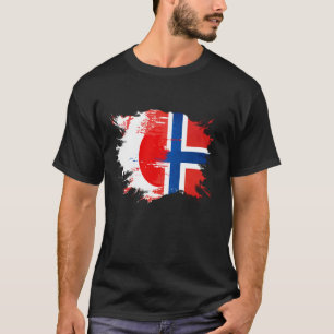 Camiseta Bandeira da Herança de DNA Japonês e Norueguês