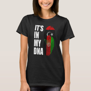 Camiseta Bandeira da Herança de DNA Misto Afegão e Líbio
