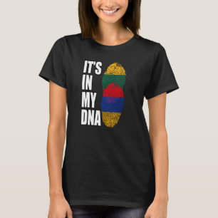 Camiseta Bandeira da Herança de DNA Misto Armênio e Lituano