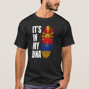 Camiseta Bandeira da Herança de DNA Misto Armênio e Macedôn
