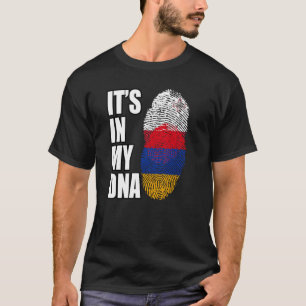 Camiseta Bandeira da Herança de DNA Misto Arménio e Maltês