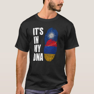 Camiseta Bandeira da Herança de DNA Misto Armênio e Marshal