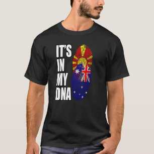 Camiseta Bandeira da Herança de DNA Misto Australiano e Mac