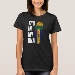 Camiseta Bandeira da Herança de DNA Misto Barbadiano e Litu