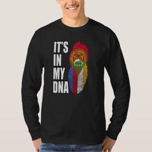 Camiseta Bandeira da Herança de DNA Misto Comoriano e Quirg