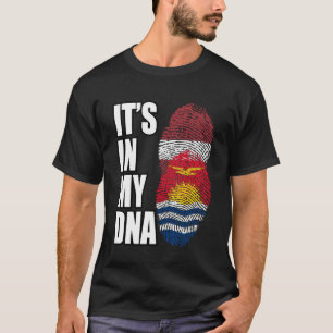 Camiseta Bandeira da Herança de DNA Misto de Kiribati e Let