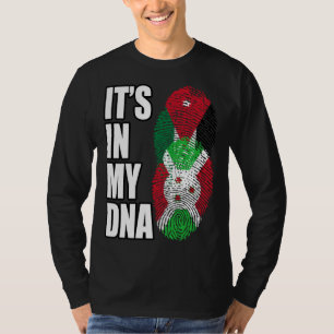 Camiseta Bandeira da Herança de DNA Misto Jordaniano e Buru