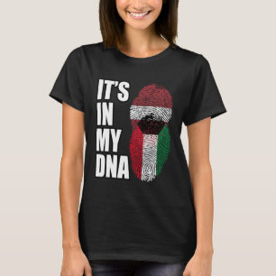 Camiseta Bandeira da Herança de DNA Misto Kuwaitiano e Letã