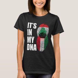 Camiseta Bandeira da Herança de DNA Misto Libanês e Kuwaiti