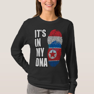 Camiseta Bandeira da Herança de DNA Misto Luxemburguês e No