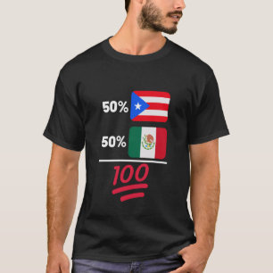 Camiseta Bandeira da Herança de DNA Misto Mexicano e Porto-