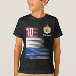 Camiseta Bandeira da Holanda 10 Futebol Laranja Holandês Ho