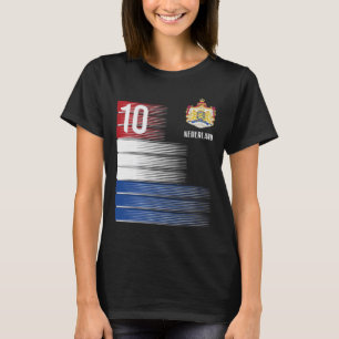 Camiseta Bandeira da Holanda 10 Laranja Holandesa Futebol H
