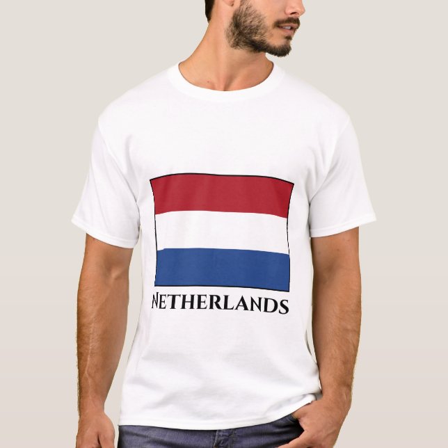Camiseta Bandeira da Holanda (Holandesa) (Frente)