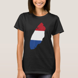 Camiseta bandeira da Holanda no contorno de Texel Texel