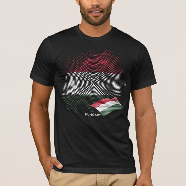 Camiseta bandeira da Hungria (Frente)
