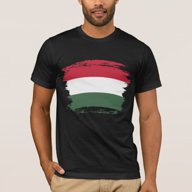 Camiseta Bandeira da Hungria (Frente)