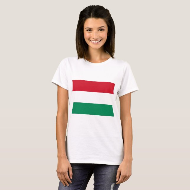 Camiseta Bandeira da Hungria (Frente Completa)