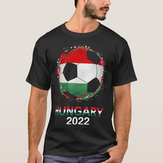 Camiseta Bandeira da Hungria 2022 Equipe de Futebol Húngaro (Frente)