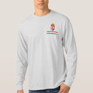 Camiseta Bandeira da Hungria e Casaco de Armas Patriótica