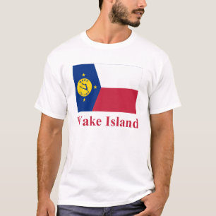 Camiseta Bandeira da Ilha Wake com nome
