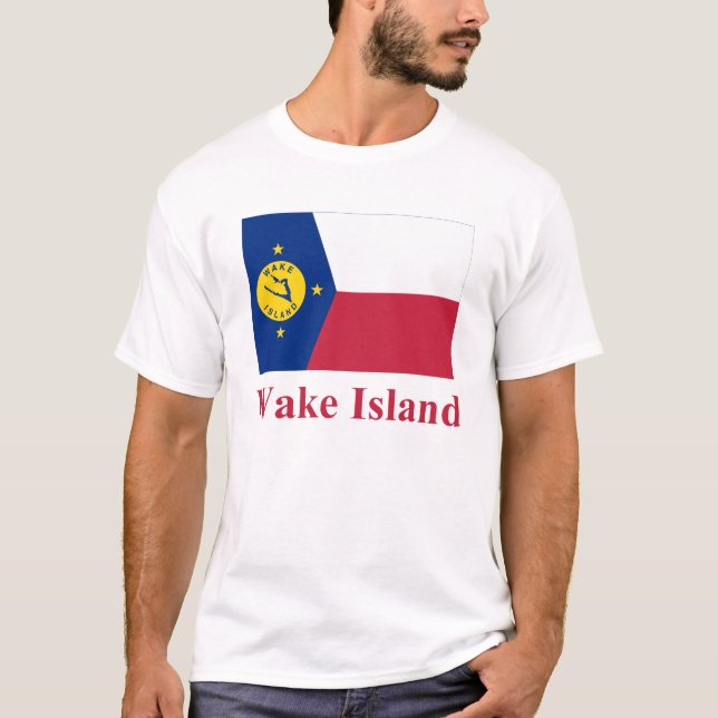 Camiseta Bandeira da Ilha Wake com nome (Frente)