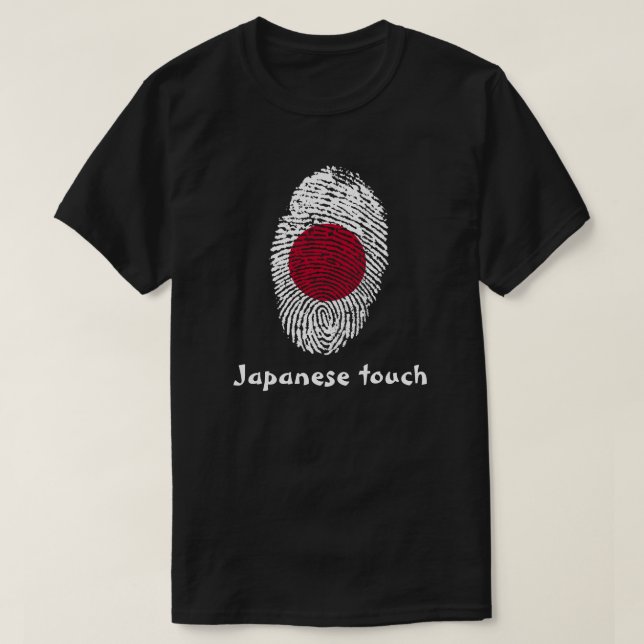Camiseta Bandeira da impressão digital do toque do japonês (Frente do Design)
