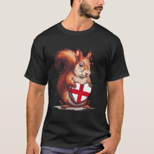 Camiseta Bandeira da Inglaterra Esquilo Coração Raízes Ingl