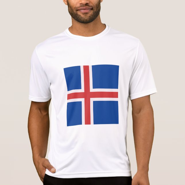 Camiseta Bandeira da Islândia (Frente)