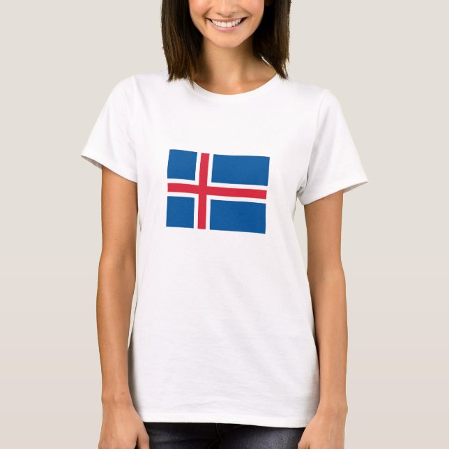 Camiseta Bandeira da Islândia (Frente)