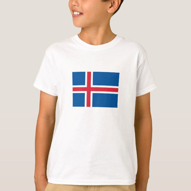 Camiseta Bandeira da Islândia (Frente)