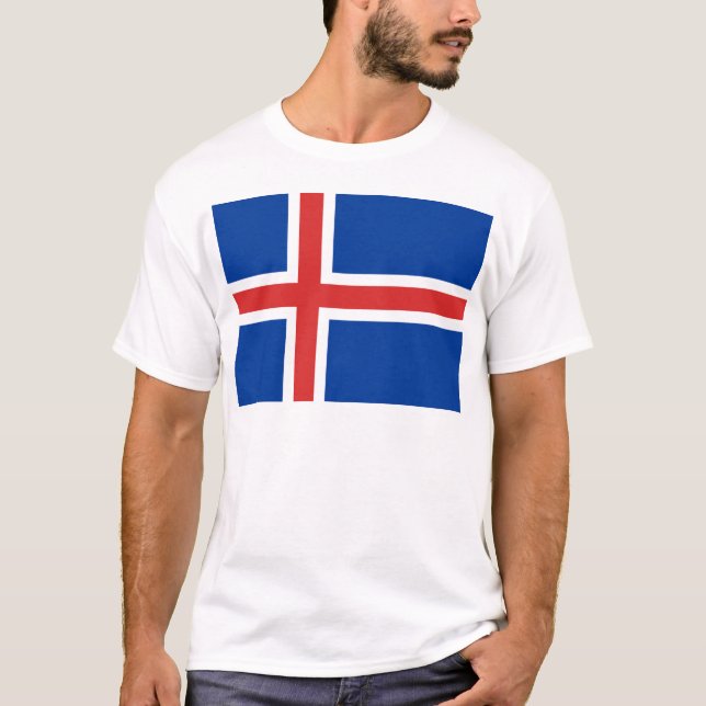 Camiseta Bandeira da Islândia (Frente)