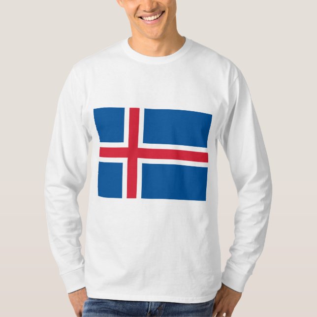 Camiseta Bandeira da Islândia (Frente)