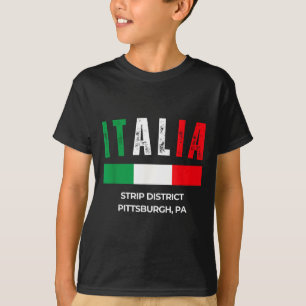 Camiseta Bandeira da Itália Distrito Strip Pittsburgh Pa