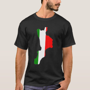 Camiseta bandeira da Itália na Calábria contorno Calábria
