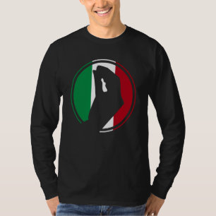 Camiseta Bandeira da Itália Raízes Italianas Humor Gestos